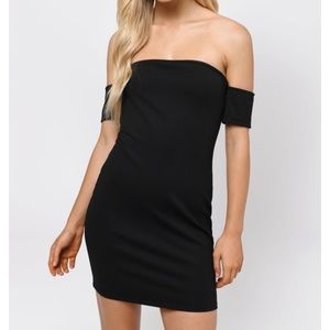 Black off the shoulder dress